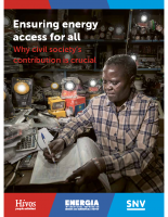 Ensuring energy access for all Why civil society contribution is crucial Hivos-ENERGIA and SNV